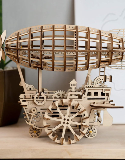 Cargar imagen en el visor de la galería, Kit de rompecabezas de vehículo aéreo de madera 3D ROBOTIME ROKR, juguetes para niños cortados con láser LK702

