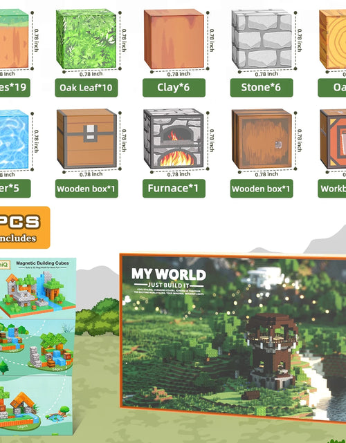 Bild in Galerie-Viewer laden, Magnetic Building Blocks-Build Mine Magnet World Set, Gift for Girls Boys Toys Age 4-6 5-7 8-13 STEM Fidget Building Cube Sensory Kids Games
