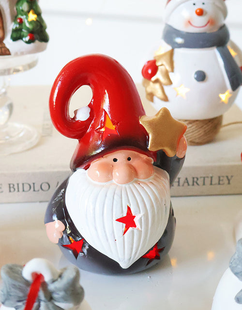 Bild in Galerie-Viewer laden, Weihnachtsmann Hohl Ambiente Licht Weihnachtsbaum Glocke Dekorative Anhänger
