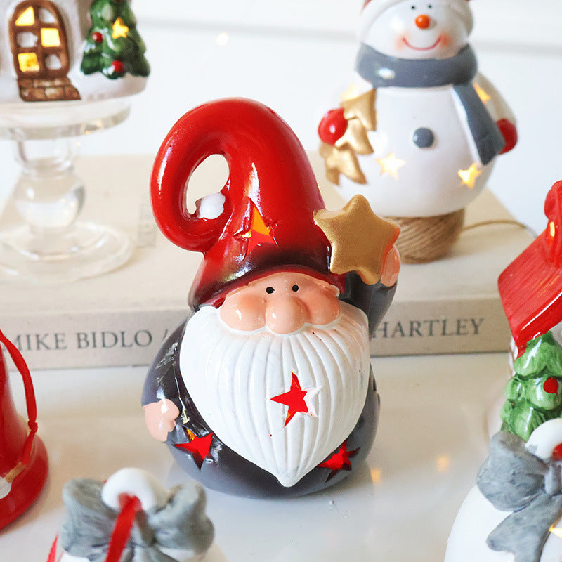 Weihnachtsmann Hohl Ambiente Licht Weihnachtsbaum Glocke Dekorative Anhänger