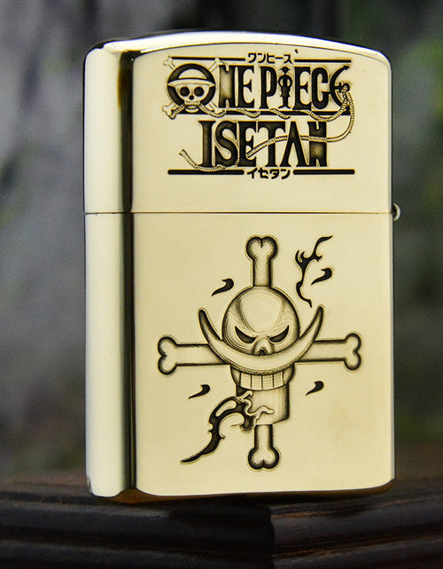 Bild in Galerie-Viewer laden, ZORRO Zorro 3D brass One Piece Ace kerosene lighter male personality creative personality
