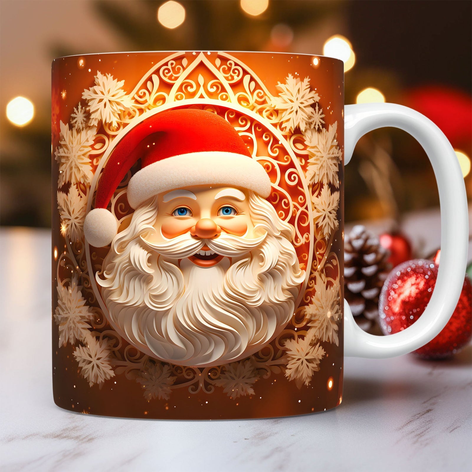 Kreative 3D-Weihnachtstasse aus Keramik, einzigartiges Weltraum-Design, Schneemann, Weihnachtsmann, Kaffeetasse, Teetasse, Milchbecher, Weihnachtsgeschenke für Kinder und Erwachsene, Küchenhelfer