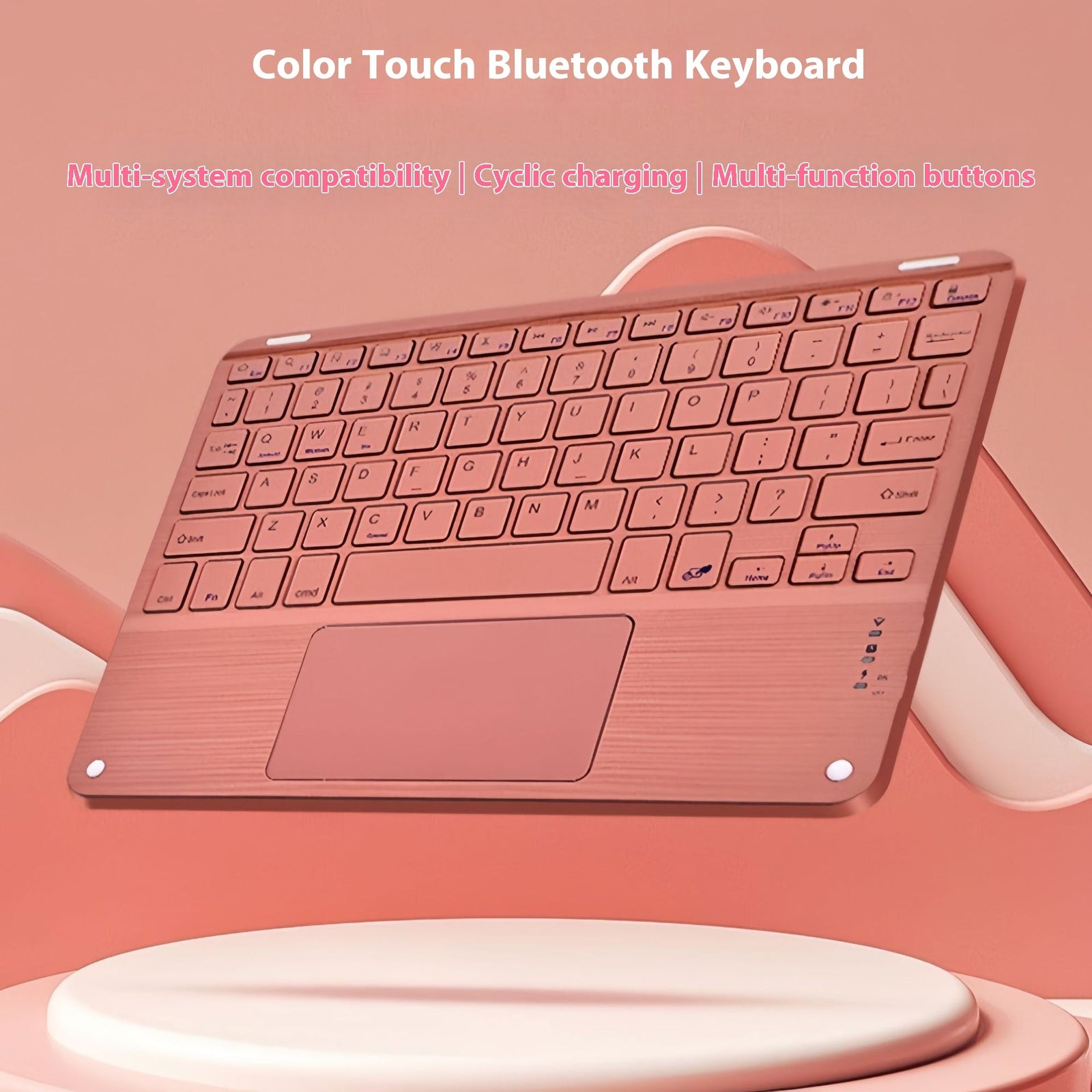 Square Touch Bluetooth Wireless Charging Keyboard