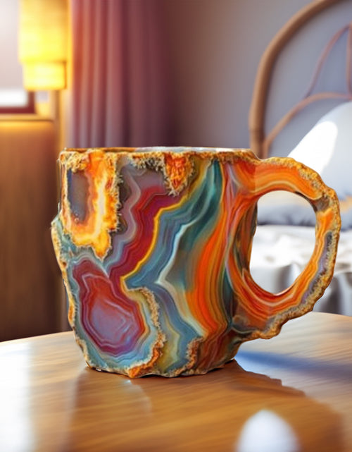 Load image into Gallery viewer, Healing &amp; Spiritual Gifts: New Multi-Color Natural Mineral Crystal Mug. Colorful Crystal Christmas Mug for Coffee, Perfect for Festival.
