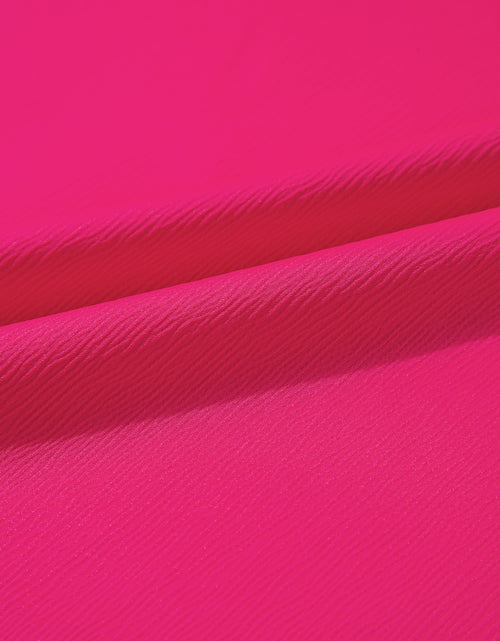 Bild in Galerie-Viewer laden, Strawberry Pink Asymmetric Shoulder Ruffle Sleeveless Blouse
