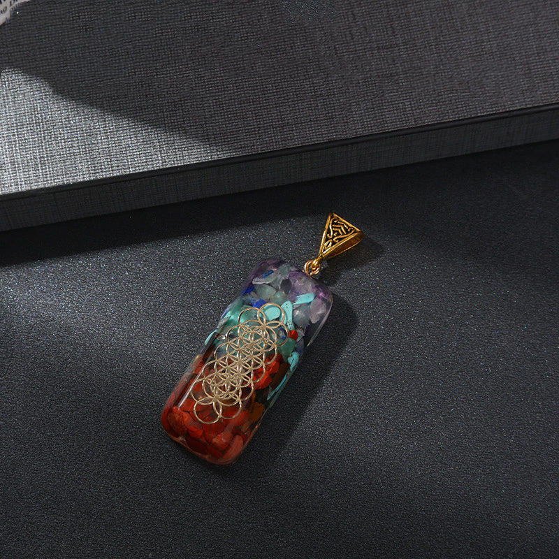 Colgante de cristal de energía curativa Reiki retro, piedra natural para yoga, meditación, joyería espiritual de los 7 chakras, collar, amuleto