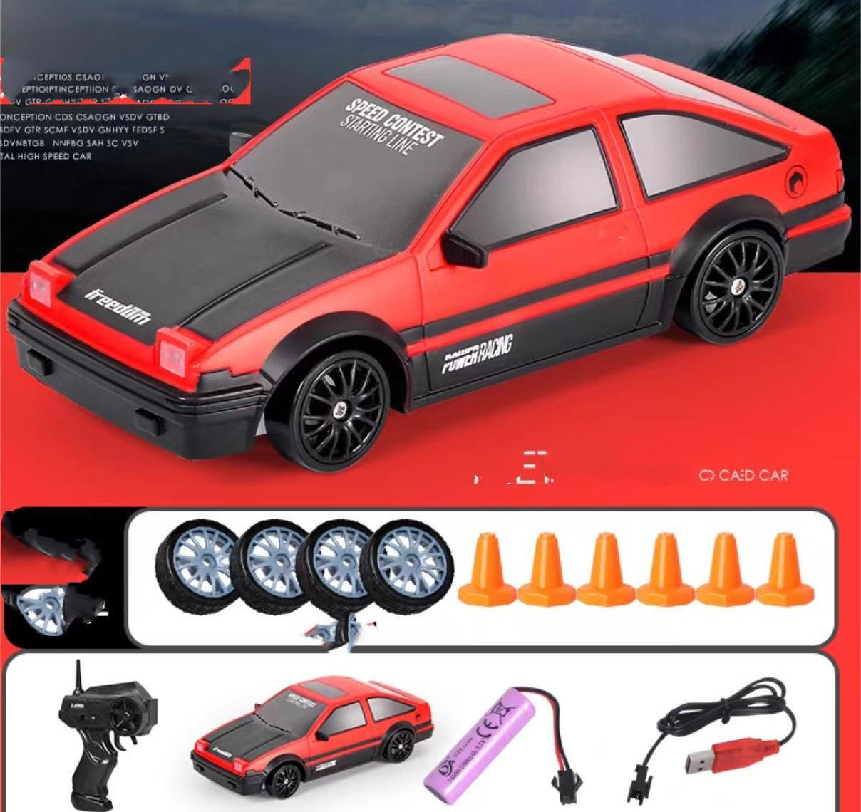2,4G Drift Rc Auto 4WD RC Drift Auto Spielzeug Fernbedienung GTR Modell AE86 Fahrzeug Auto RC Rennwagen Spielzeug für Kinder Weihnachtsgeschenke
