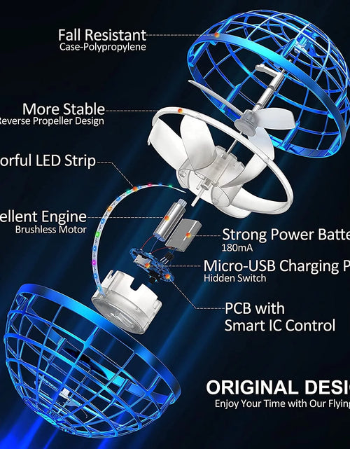 Cargar imagen en el visor de la galería, Flying Orb Ball Kids Cool Toys for Boys Girls 6-12 Years 2024 Upgraded Mini Drone
