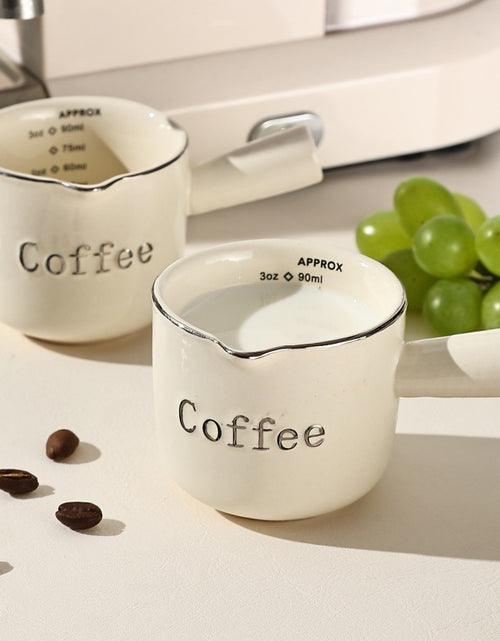 Load image into Gallery viewer, Espresso Cup With Scale Ceramic Coffee Measuring Cup
