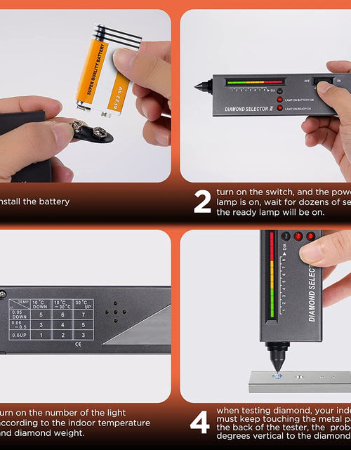 Cargar imagen en el visor de la galería, Professional Diamond Tester, Gem Tester Pen Portable Electronic Diamond Tester Tool for Jewelry Jade Ruby Stone

