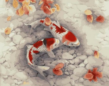 DIY painting numbers -fish