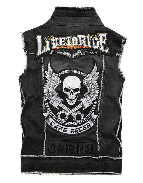 Load image into Gallery viewer, Embroidered cowboys with skulls
