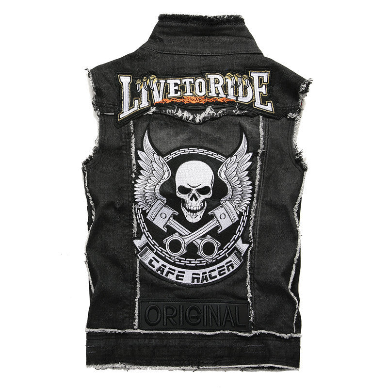 Embroidered cowboys with skulls