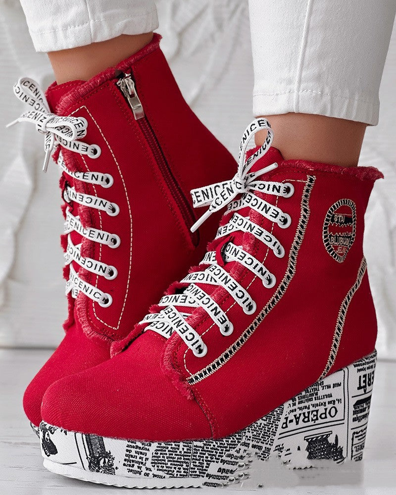 European And American Women's Clothing Colorful Sneakers