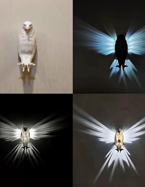 Load image into Gallery viewer, Modern Creative Bird Wall Lamp Owl Eagle Shape Projector Atmosphere Sconce Light 3D Print Body Animal Lighting Lustre Home Decor
