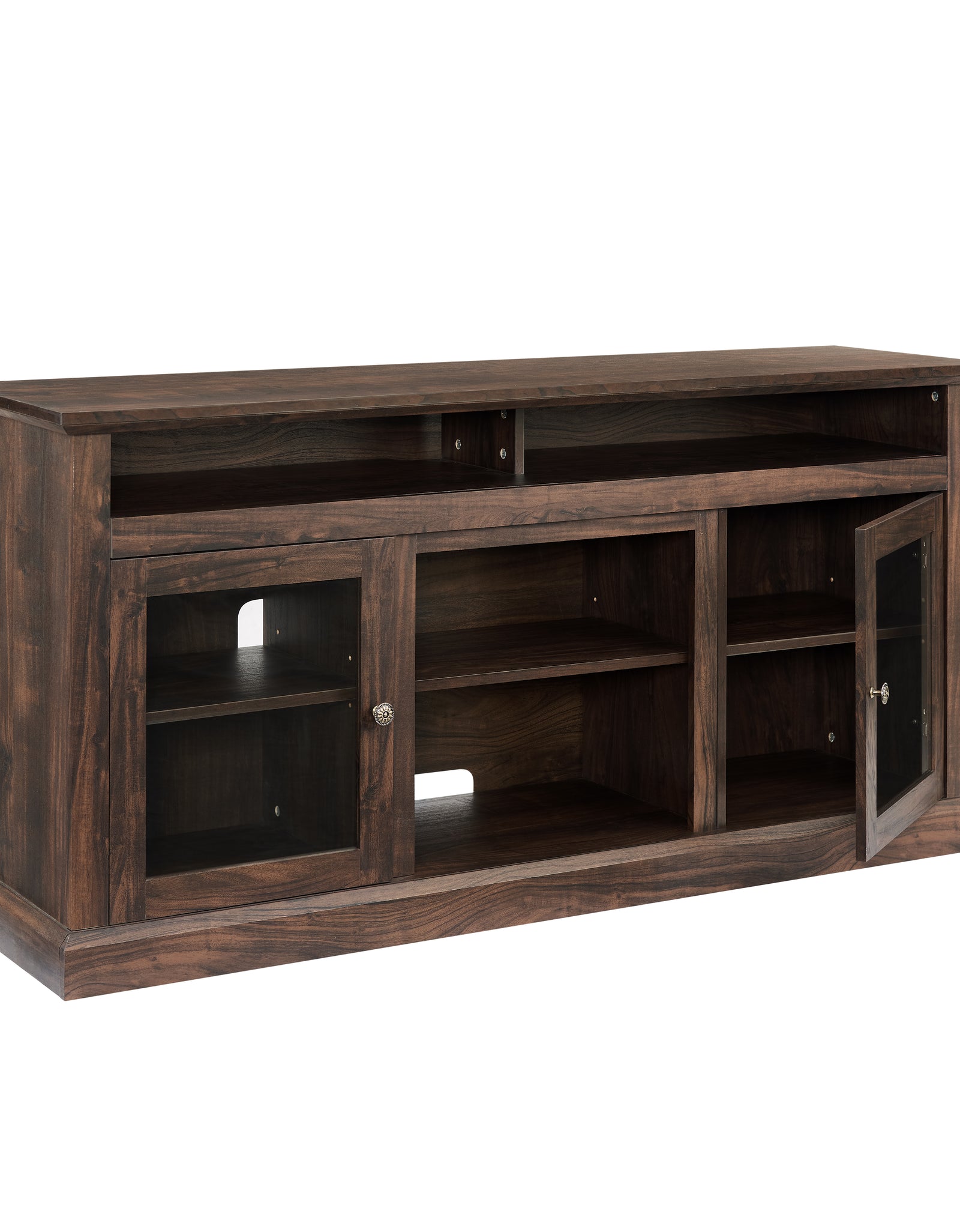 Contemporary TV Media Stand Modern Entertainment Console Brown