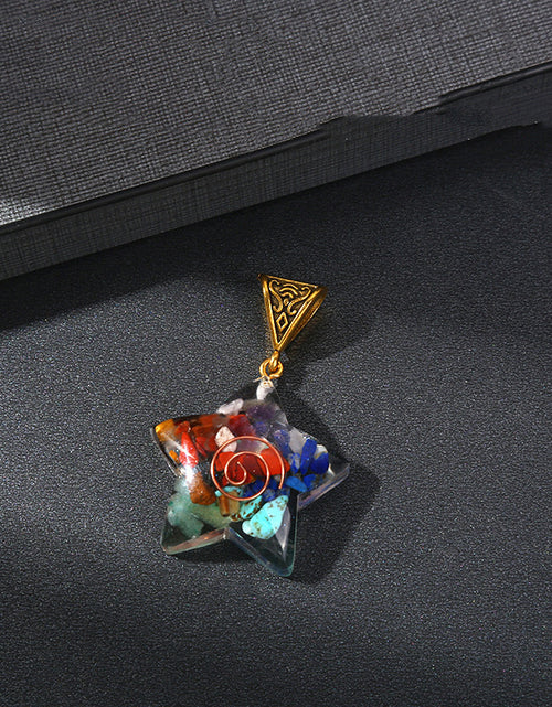 Cargar imagen en el visor de la galería, Colgante de cristal de energía curativa Reiki retro, piedra natural para yoga, meditación, joyería espiritual de los 7 chakras, collar, amuleto
