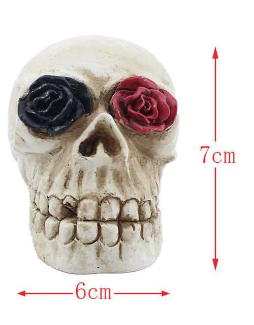 Load image into Gallery viewer, Skull Lamp Resin Ghost Skeleton Head LED Electronic Candle Light Haunted House Halloween Party Scene Props Lamp
