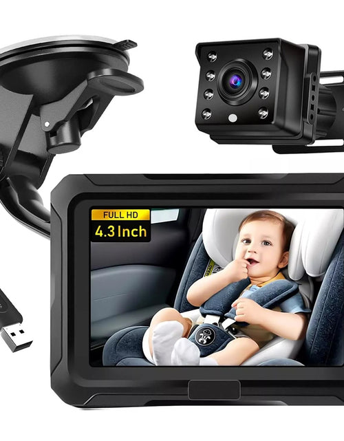 Load image into Gallery viewer, 4.3 inch private model HD 1080P car baby monitor car baby mirror
