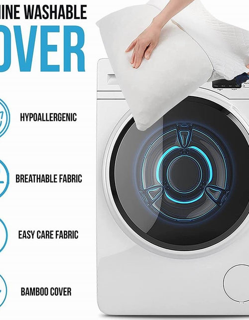 Load image into Gallery viewer, Shredded Memory Foam Bed Pillows for Sleeping, with Washable Removable Bamboo Cooling Sleep Pillow for Back and Side Sleeper
