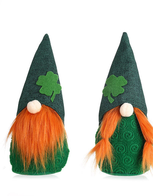 Bild in Galerie-Viewer laden, Irish St. Patrick&#39;s Day legless dwarf Rudolph faceless doll decoration ornaments
