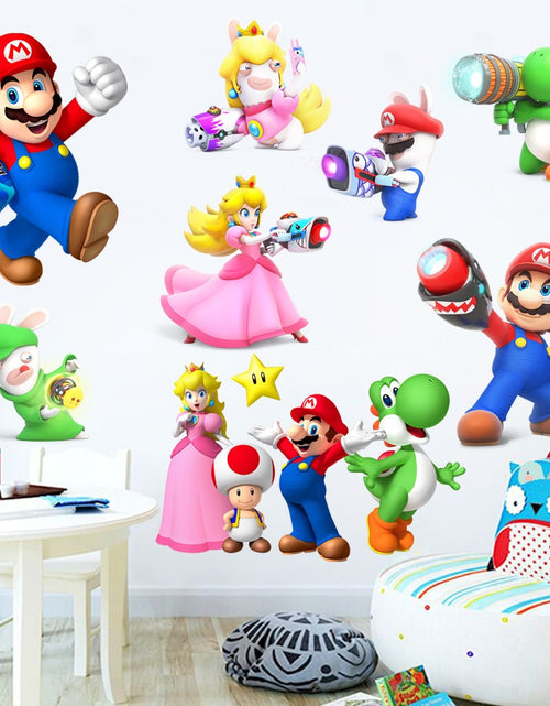 Load image into Gallery viewer, Mario stickers Super Mario stickers Children&#39;s room cartoon self-adhesive waterproof stickers wall stickers
