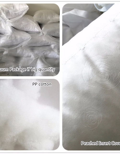 Load image into Gallery viewer, Square White Peached Fabric Cushion Insert Decorative Pillows PP cotton filling 450g for 45x45cm
