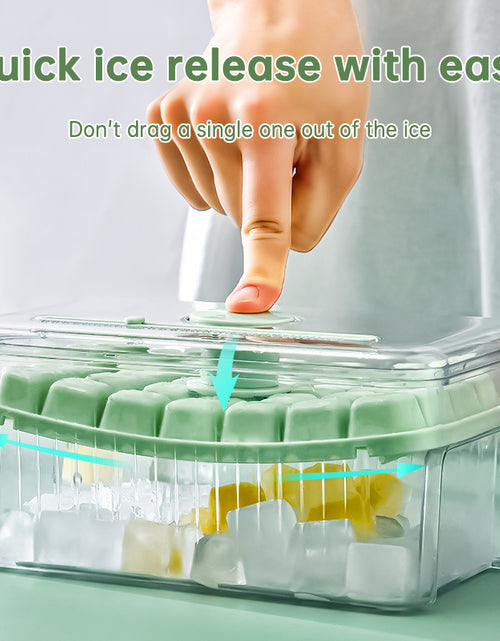 Load image into Gallery viewer, Press Type Ice Cube Ice Box Refrigerator Ice Cube Artifact Silicone Mold With Cover Household Sealed Food Grade Ice Maker
