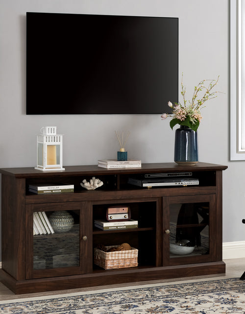 Load image into Gallery viewer, Contemporary TV Media Stand Modern Entertainment Console Brown
