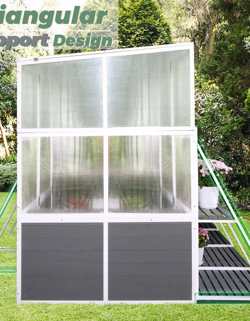 Load image into Gallery viewer, Greenhouse Wooden Lean to Greenhouses for Outdoors Heavy Duty Walk in Green House for Outside Winter
