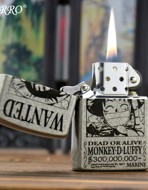 Bild in Galerie-Viewer laden, ZORRO Zoro Ancient Silver Pirate King Luffy Kerosene Lighter
