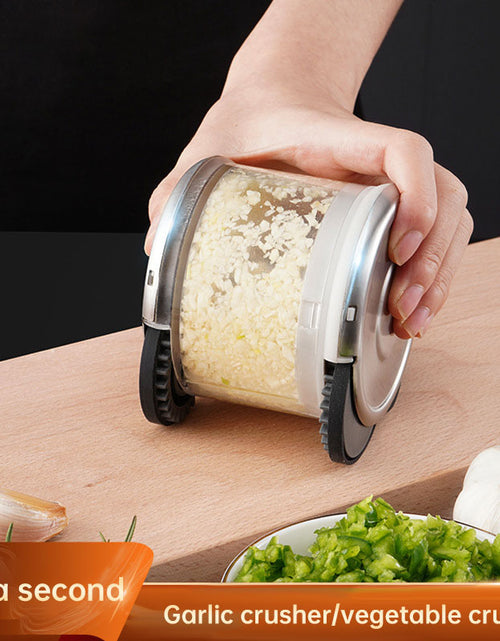 Load image into Gallery viewer, Smashed garlic roller garlic stir garlic artifact manual pull garlic pressure garlic kitchen gadgets
