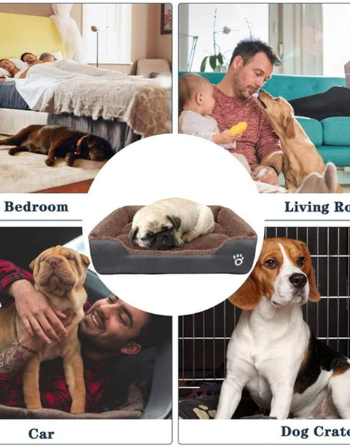 Bild in Galerie-Viewer laden, New, soft, and cozy fleece pet bed. Waterproof bottom. Suitable for small, medium &amp; large pets. Keeps pets warm.
