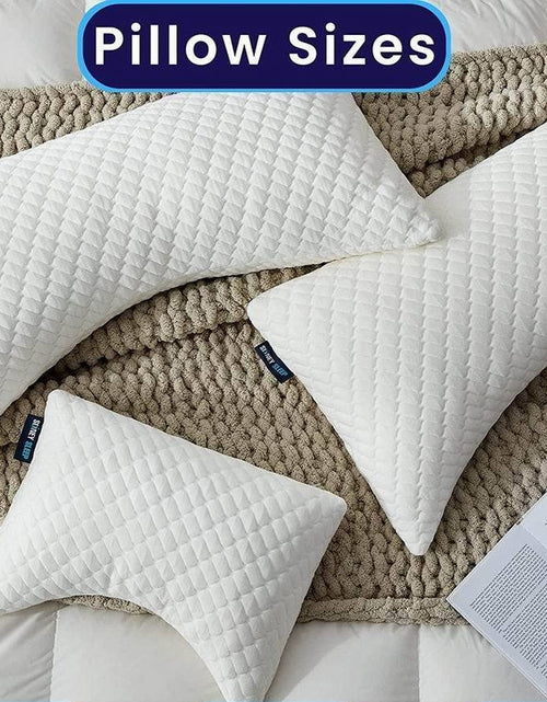 Load image into Gallery viewer, Shredded Memory Foam Bed Pillows for Sleeping, with Washable Removable Bamboo Cooling Sleep Pillow for Back and Side Sleeper
