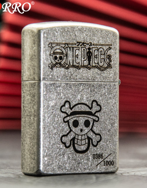 Load image into Gallery viewer, ZORRO Zoro Ancient Silver Pirate King Zoro Kerosene Lighter
