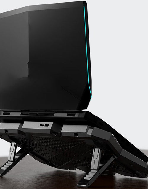 Cargar imagen en el visor de la galería, Gaming Laptop Cooler Six Fan Two USB Port Led RGB Lighting Notebook Stand for Laptop 12-17 inch Laptop Cooling Pad

