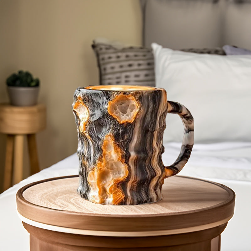 Healing & Spiritual Gifts: New Multi-Color Natural Mineral Crystal Mug. Colorful Crystal Christmas Mug for Coffee, Perfect for Festival.