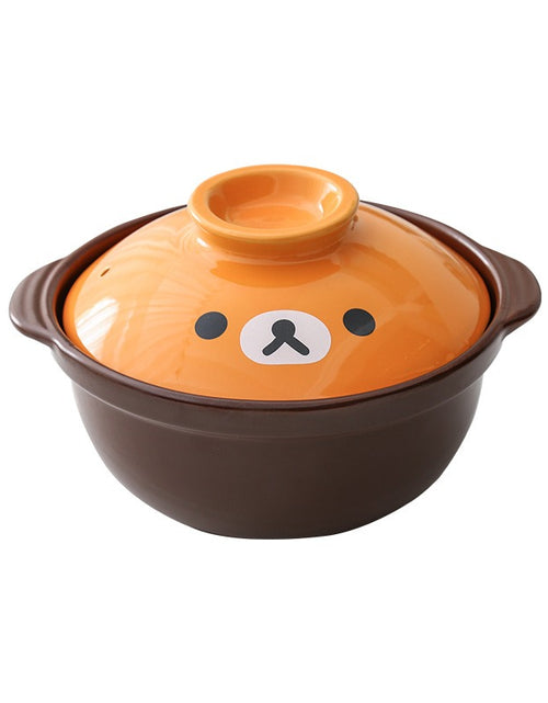 Load image into Gallery viewer, Japanese Casserole Little Bear Household Baby And Child Supplementary Food Open Fire Ceramic Stewed Pot Small Soup Pot Sand Pot
