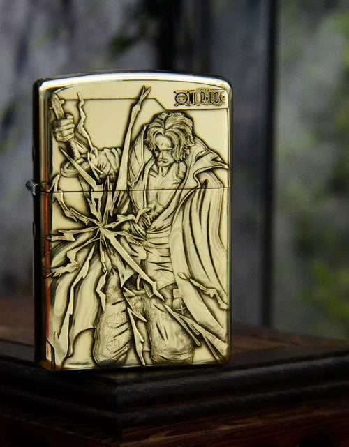 Bild in Galerie-Viewer laden, ZORRO Zorro 3D brass One Piece Ace kerosene lighter male personality creative personality
