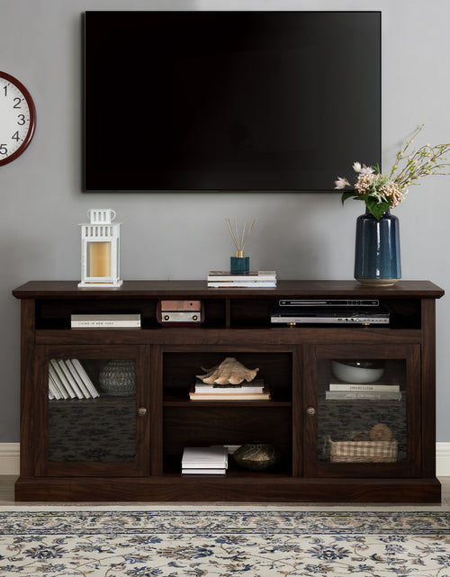 Load image into Gallery viewer, Contemporary TV Media Stand Modern Entertainment Console Brown

