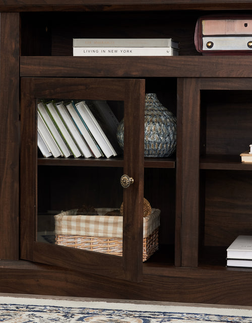Load image into Gallery viewer, Contemporary TV Media Stand Modern Entertainment Console Brown
