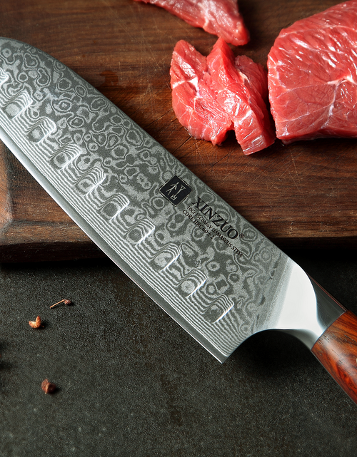 Load image into Gallery viewer, XINZUO 1/4PC Kitchen Knife Sets vg10 Core Damascus Steel Chef Santoku Utility Cleaver Knives Stainless Steel Slicing Meat Cutlery
