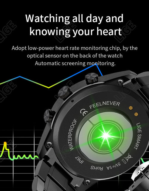 Load image into Gallery viewer, Bluetooth call smart watch pedometer sports multifunctional men&#39;s waterproof bracelet watch
