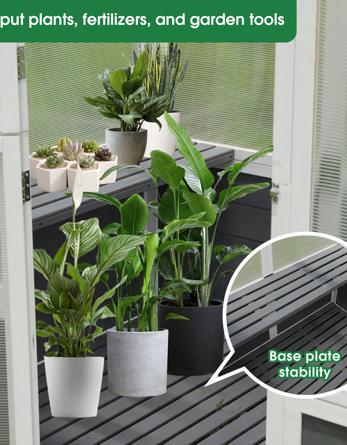 Load image into Gallery viewer, 76&#39;&#39;x48&#39;&#39;x86&#39;&#39; Polycarbonate Greenhouse, Walk-in Outdoor Plant Gardening Greenhouse for Patio Backyard Lawn
