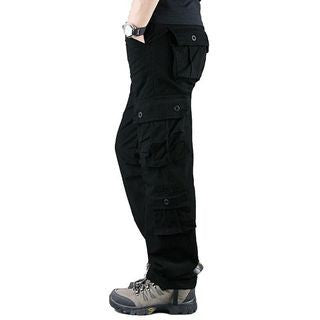 Load image into Gallery viewer, Outdoor men&#39;s multi pocket work pants, sturdy and wear-resistant cotton casual work clothes, long pants for youth labor protection, loose and oversized
