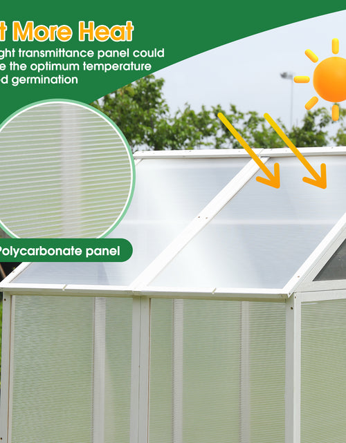 Load image into Gallery viewer, 76&#39;&#39;x48&#39;&#39;x86&#39;&#39; Polycarbonate Greenhouse, Walk-in Outdoor Plant Gardening Greenhouse for Patio Backyard Lawn
