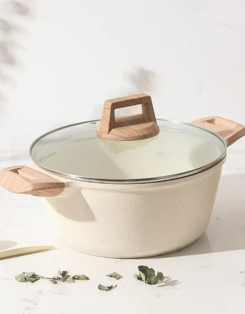 Load image into Gallery viewer, Medical stone non-stick pot soup pot stew pot frying pan wok milk pot frying pan steaming marble granite pot set
