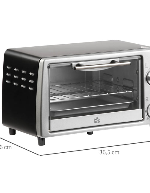 Load image into Gallery viewer, HOMCOM electric oven table top 10 L 750W temperature 230 ℃ 36,5x26x22 cm silver
