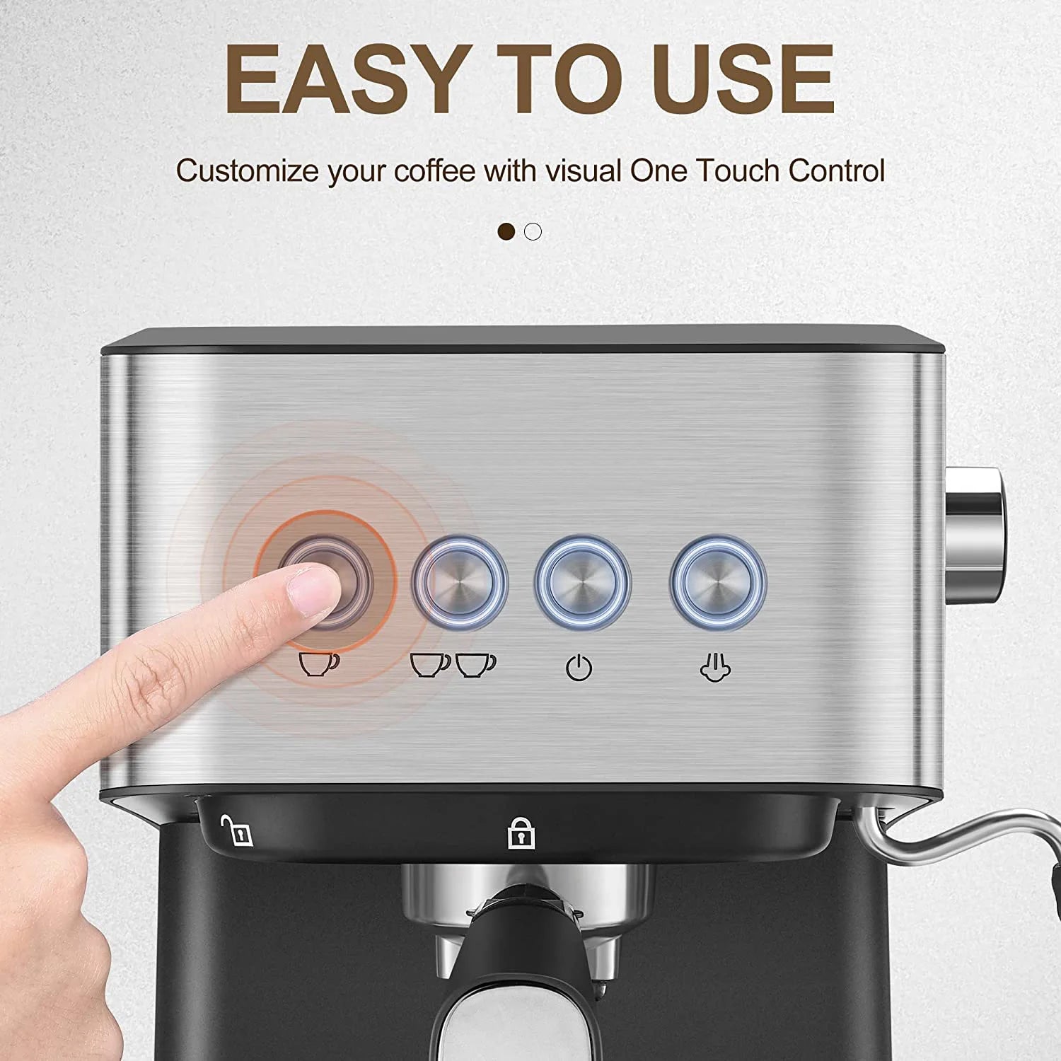 Italian Semi-automatic Concentrated Extraction Milk Foam Household Office Small Coffee Machine