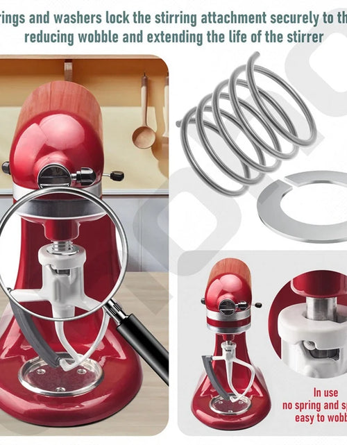 Load image into Gallery viewer, 4 PCS Spring And Washer Silver Quick Install Accessorie For Kitchenaid Mixer 3.5 Quarts To 7 Quarts Protect And Extend The Life
